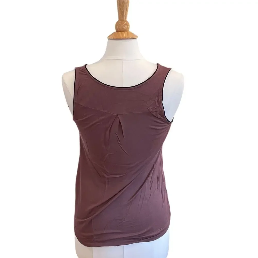 Express Purple V-Neck Quarter Zip Sleeveless Hudson Tank, Retro, Y2K, Size S